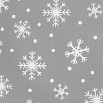 Клеенка NATAM Снежинка серая столовая рельефная 0,4мм х137см CX-725